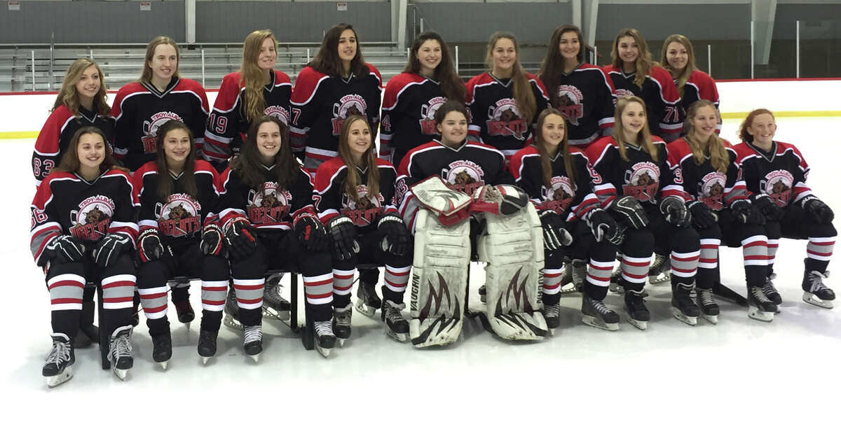 Phtoto provided Albany Ice Cats players include: (first row) Abby Montouri, Paige Pincheon, Ava Ferris, Madelyn Zareski, Haylee Lefebvre, Rachael DeLong, Sydney Christiansen, Isabelle Conlon and Grace Spath. (Second row) Lindsey Watkins, Sarah Limberger, Juliette Thibodeau, Cristina Darby, Elizabeth Conguista, Mia Conboy, Madelyne Hackett, Cailyn Stevens and Morgan Hutchins. Absent from photo Madeline Taubkin. The team is coached by Eric Ferris and Craig Darby