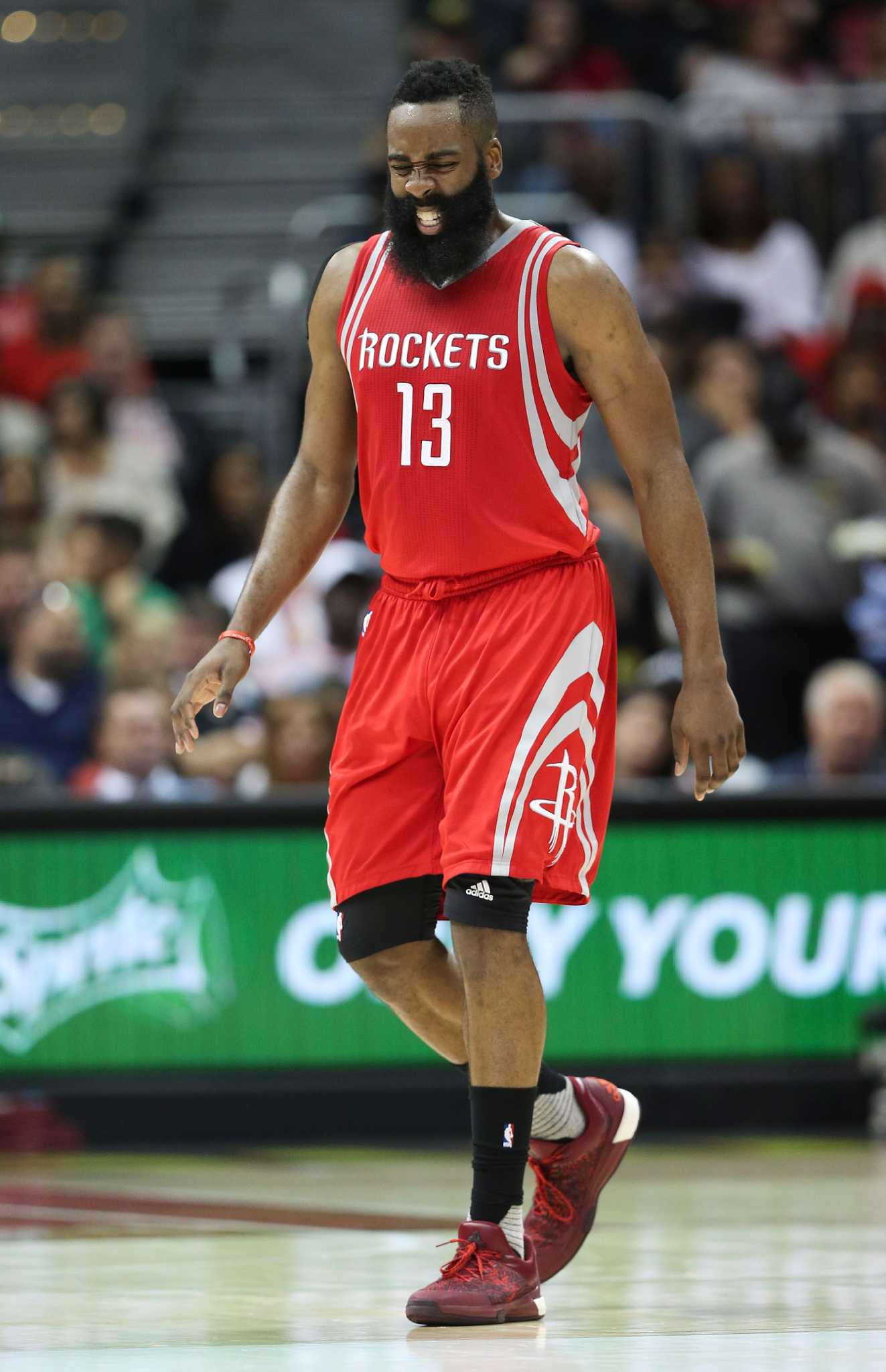 James Harden Red Houston Rockets Adidas Jersey (Size XL)