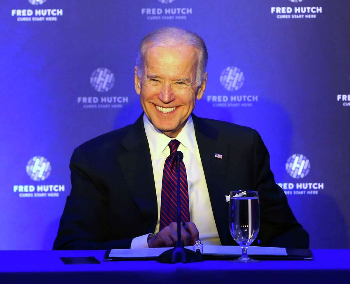 Vice President Joe Biden leads a panel discussion on the cancer moonshot with local doctors and cancer researchers at Fred Hutchinson Cancer Research Center, Monday, March 21, 2016.