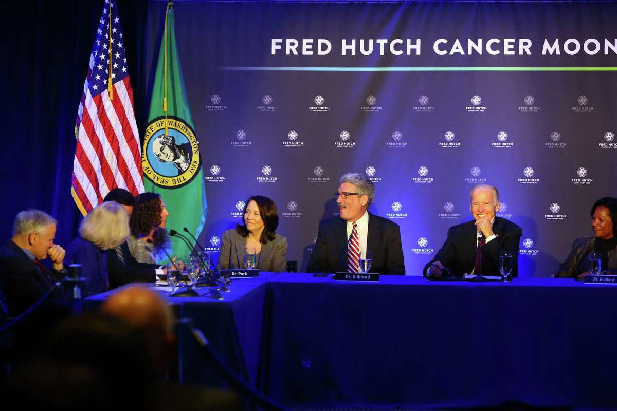 Vice President Joe Biden visited Seattle's Fred Hutchinson Cancer Research Center on March 21, 2016.