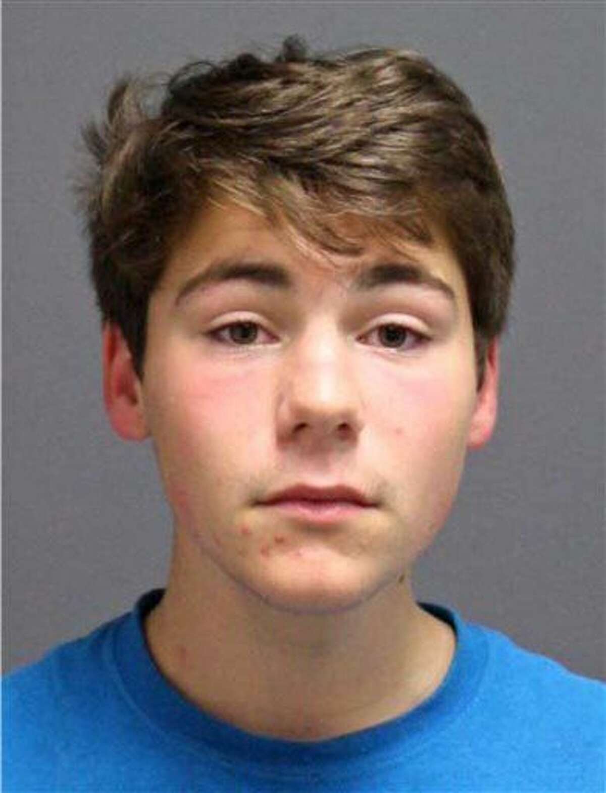 This undated photo provided by the University of Connecticut police department shows student Luke Gatti, 19, of Bayville, N.Y., who was arrested Sunday night, Oct. 4, following an altercation over purchasing macaroni and cheese at a market on the school's Storrs, Conn., campus. A 9-minute, obscenity-laced video clip went viral, showing Gatti arguing with and eventually shoving a manager at a food court inside the school's student union.
