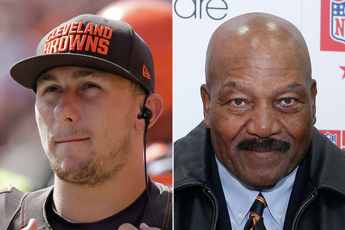 In what appears to a be a well-done troll job, fans voted first-round bust Johnny Manziel (left) over NFL legend Jim Brown in a bracket contest of the best Cleveland Browns players. Click through the gallery to relive Manziel's highs and lows in football.