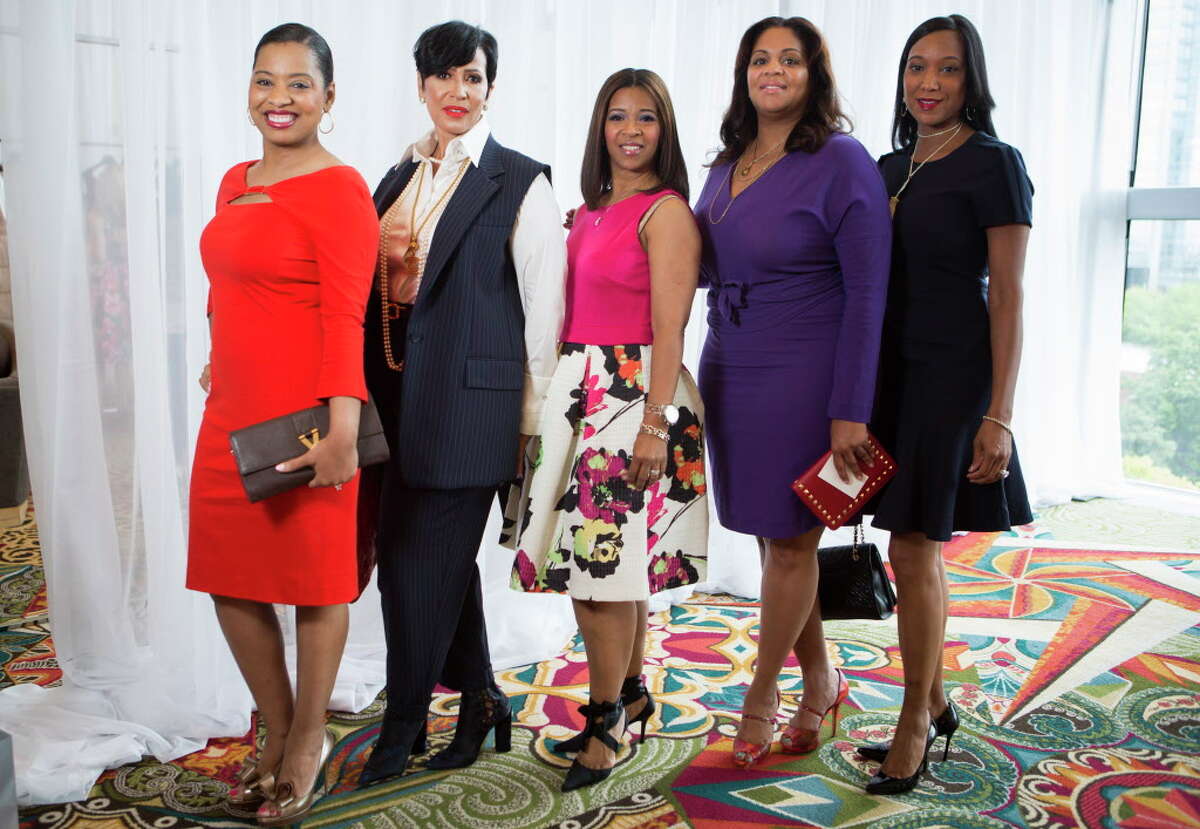 (left to right) Shawntell McWilliams, Jacqueline Kinloch, Tamla Groce, Hilary Green and Loren Lane at The 34th Annual Houston Chronicle Best Dressed Luncheon, Tuesday, March 22, 2016, in Houston.