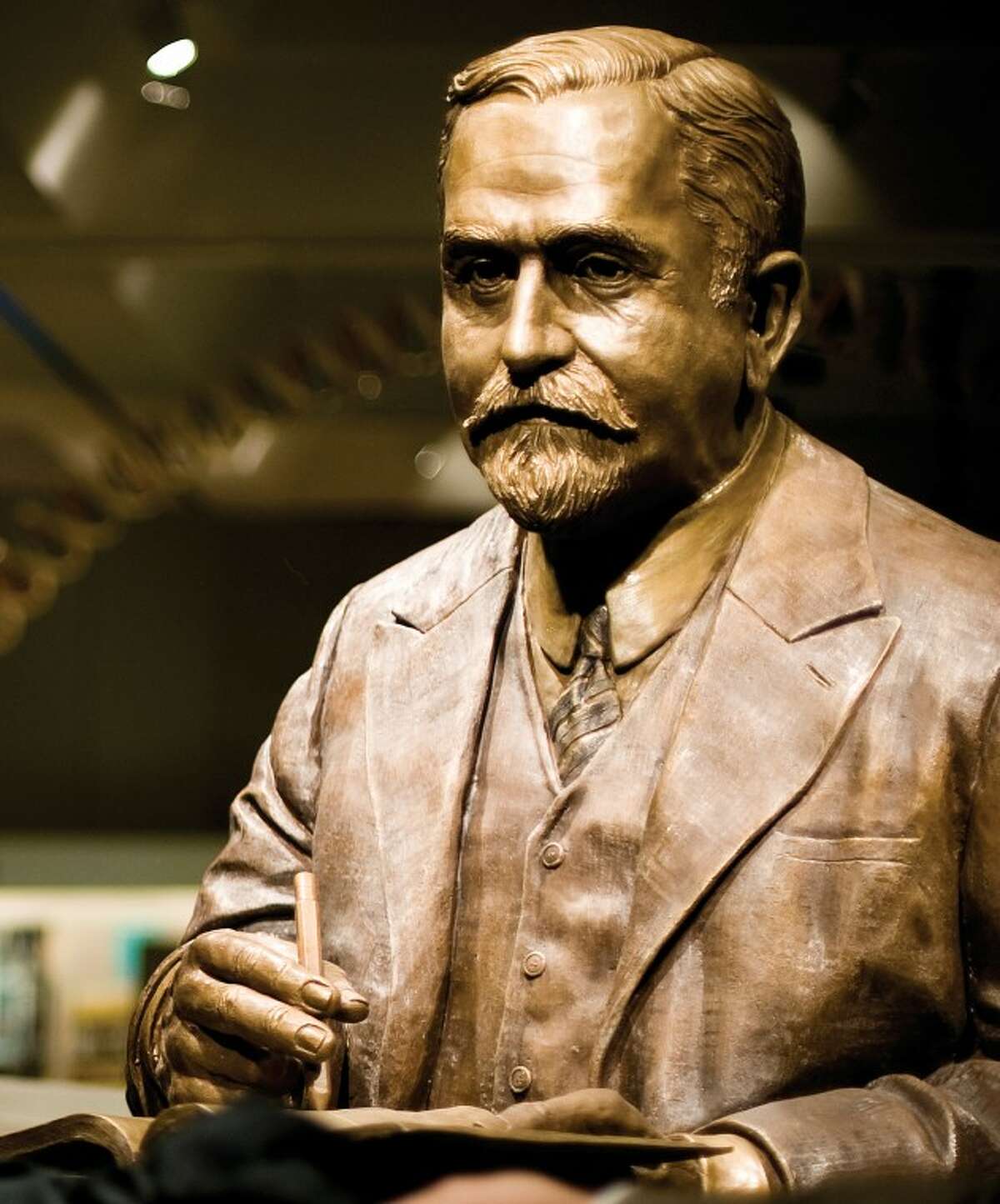 A statue of Herbert H. Dow, titled “The Inventor,” is shown in this file photo. The sculpture will be placed at the Dow Founder’s Garden.