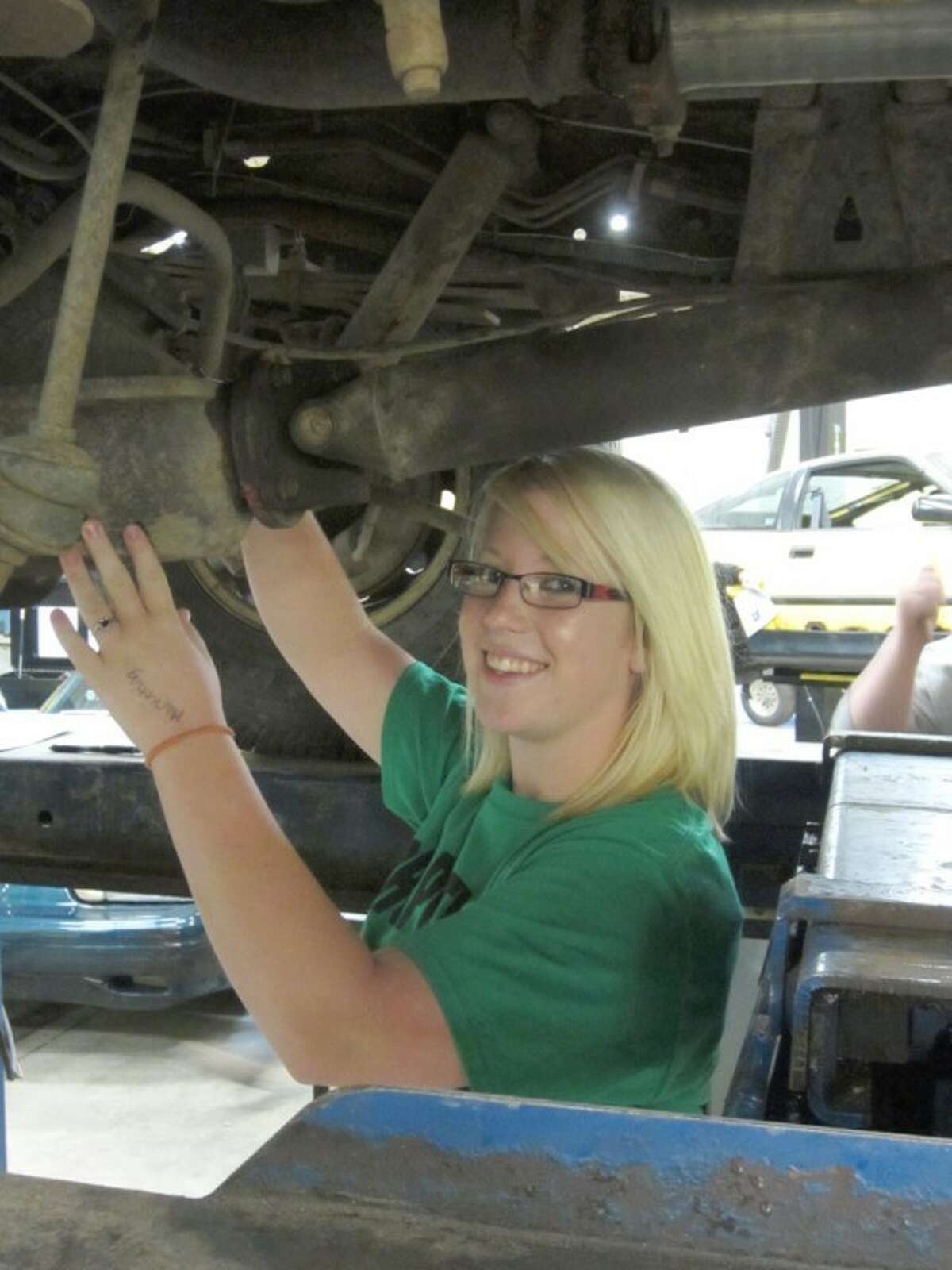 Photo providedKristin Keen, a 2012 Gladwin High School graduate, is the first female in the automotive technology class to earn mechanic repair certification.