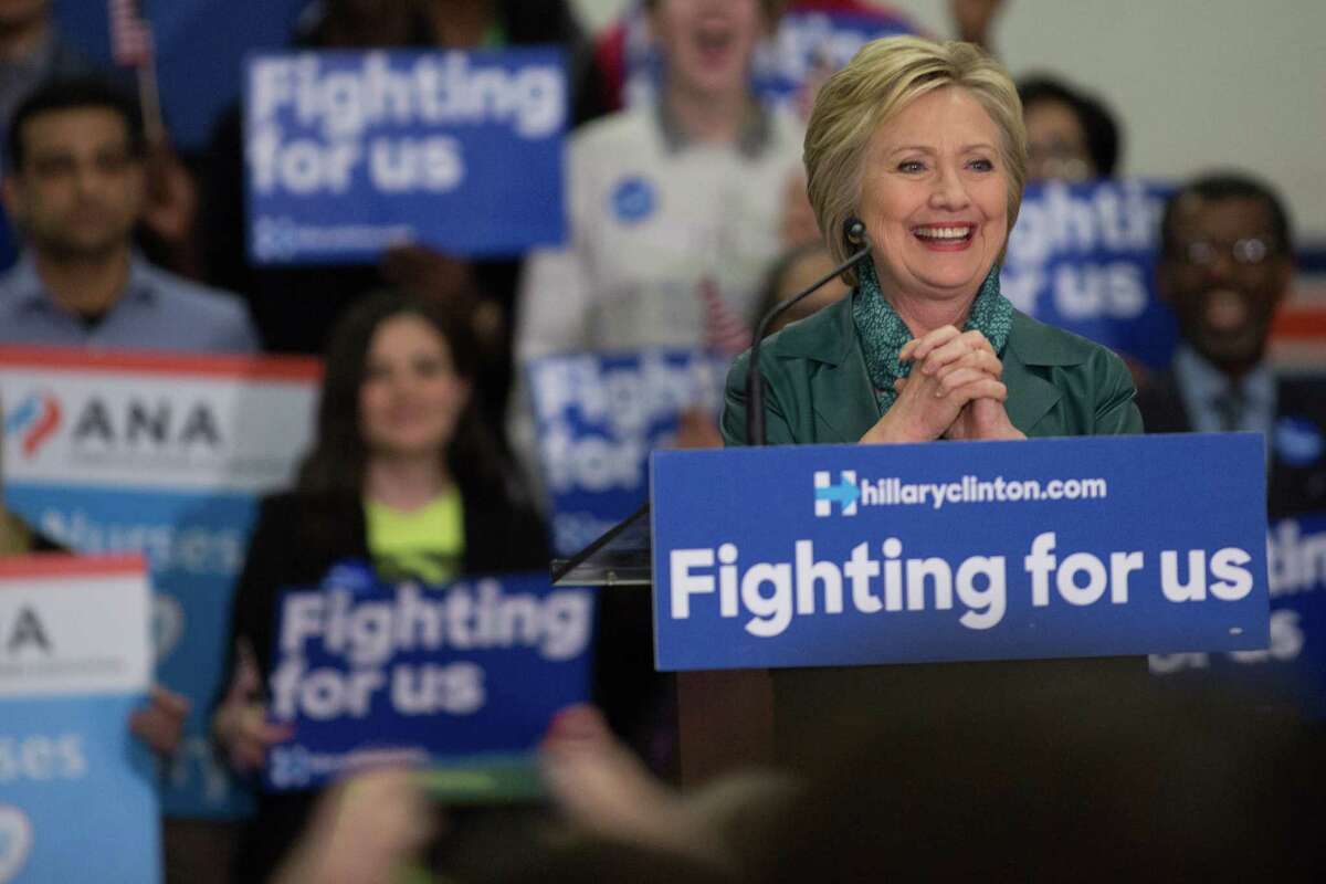 A rare public event for Democratic presidential candidate Hillary Clinton, who usually comes here for pricey fundraisers.  She speaks at a rally at Rainier Beach High School in Seattle on Tuesday, Mar. 22, 2016.