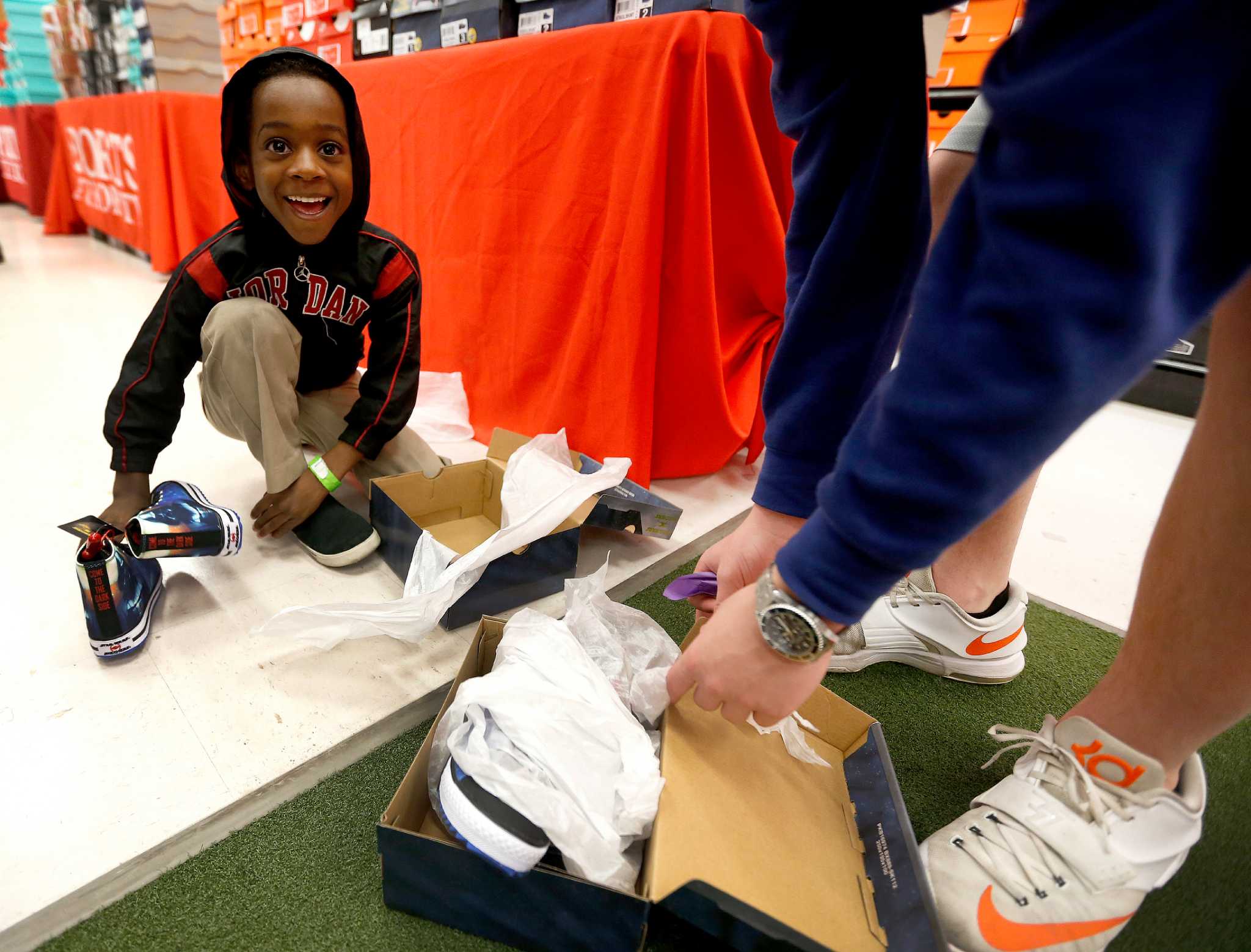 Homeless children start the year with new shoes