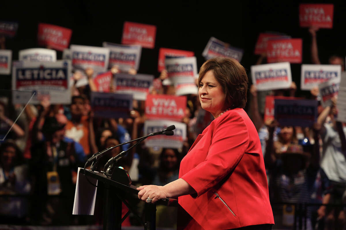 Leticia Van de Putte, State Senator and candidate for Lt. Governor, delivers her speech at the Texas Democratic State Convention at the Dallas Convention Center in Dallas on Friday, June 27, 2014.