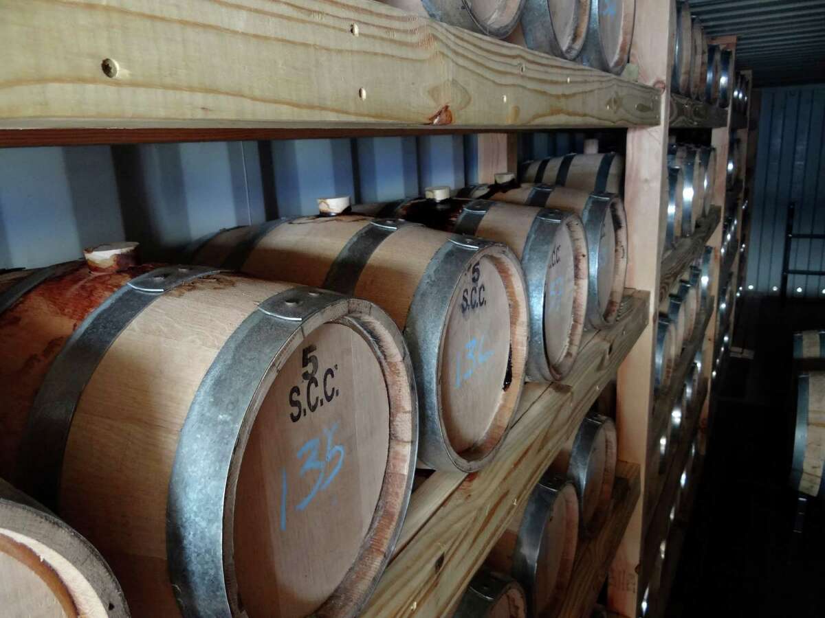 Small barrels of bourbon
