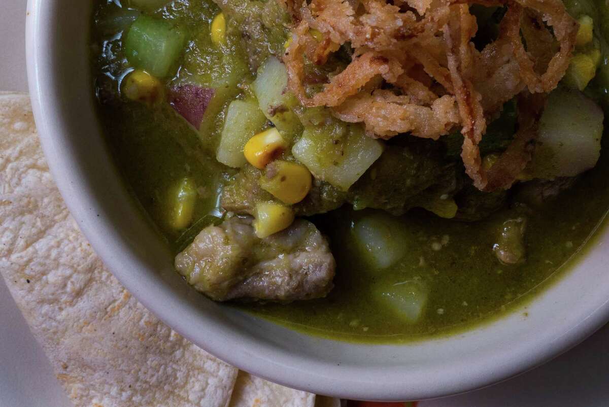 Pork with roasted tomatillo