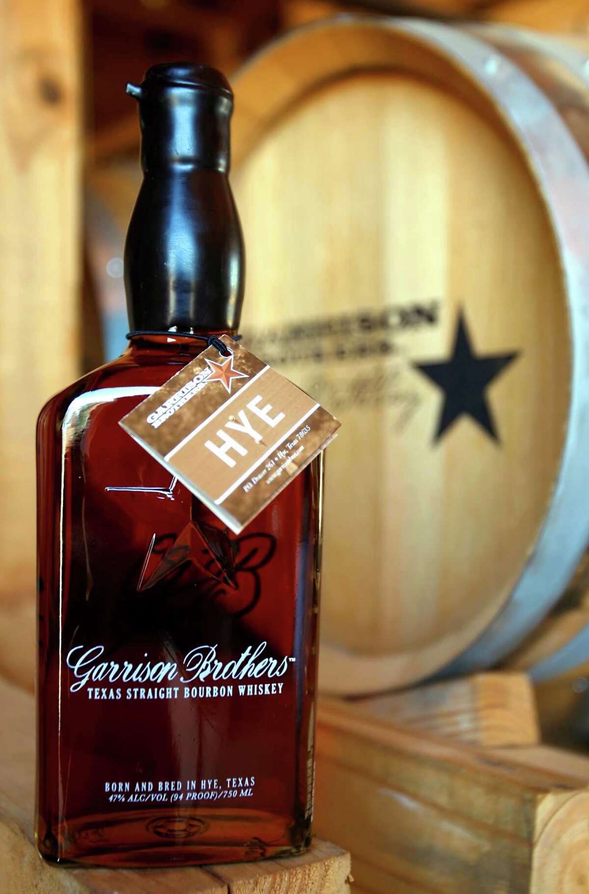 A bottle of Garrison Brothers bourbon
