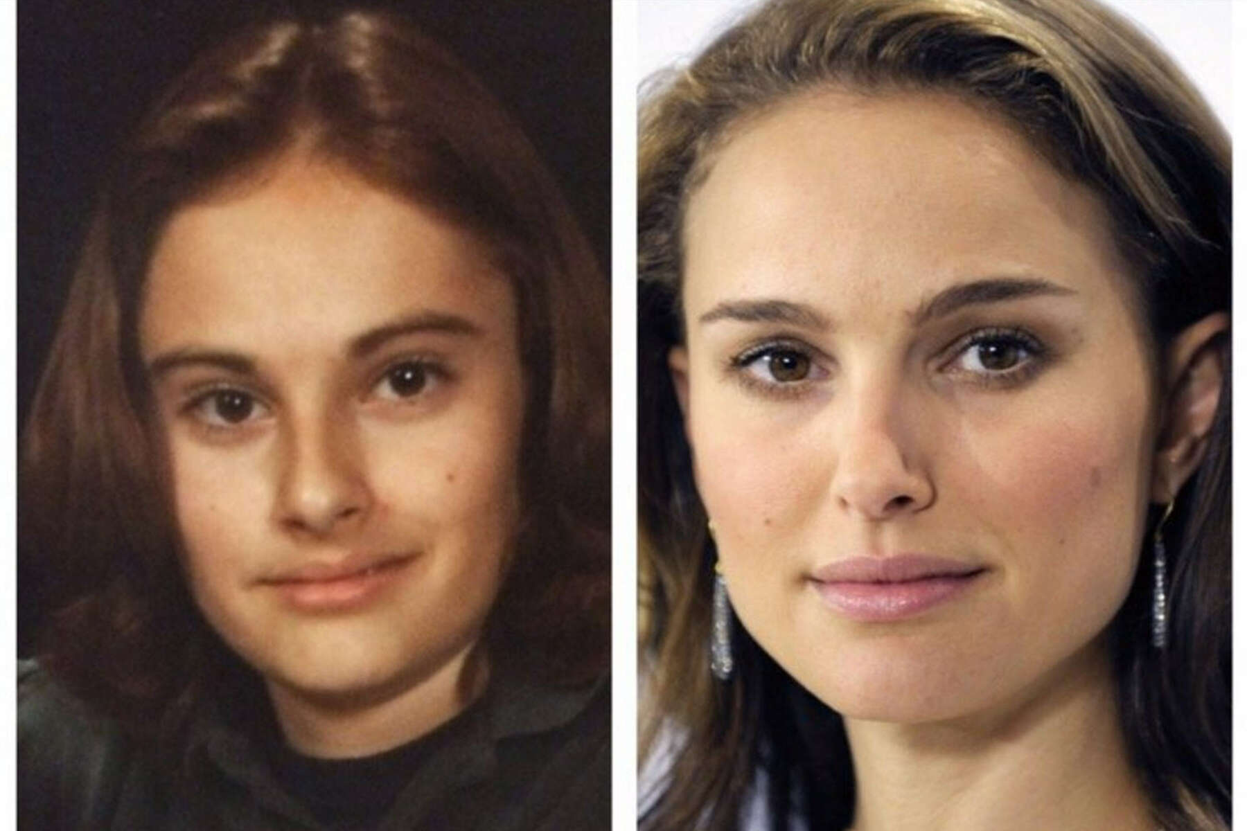 Натали Портман до и после пластики без макияжа