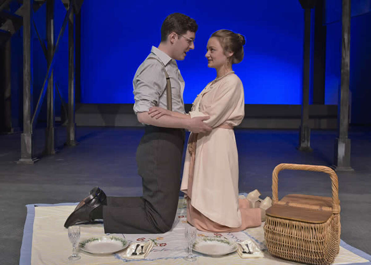 Matthew Grasso and Shaylen Harger in the WCSU production of “Parade.”