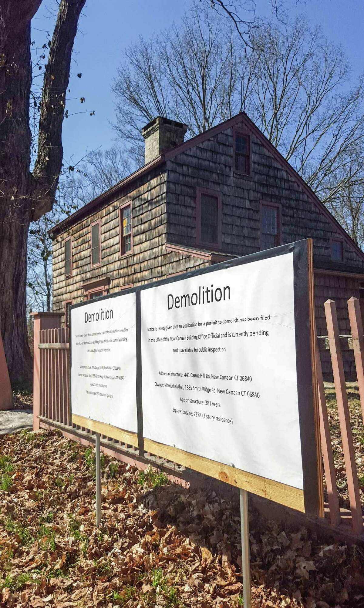 This historic house at 8 Ferris Hill in New Canaan has been saved from demolition, at least for 90 days.