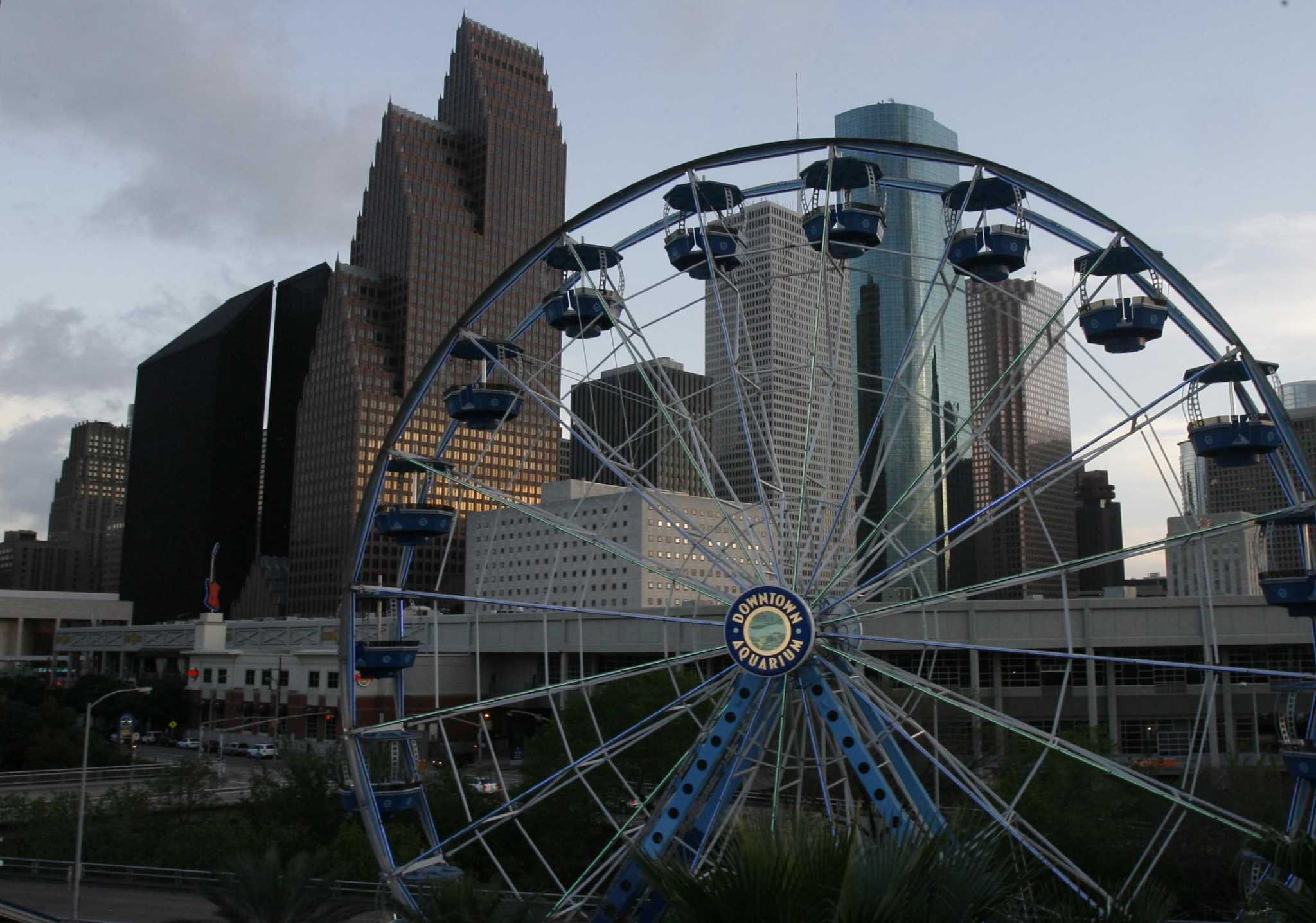 Top Sights For Houston Newbies 4k00:11view of large ferris wheel in downtown houston. top sights for houston newbies