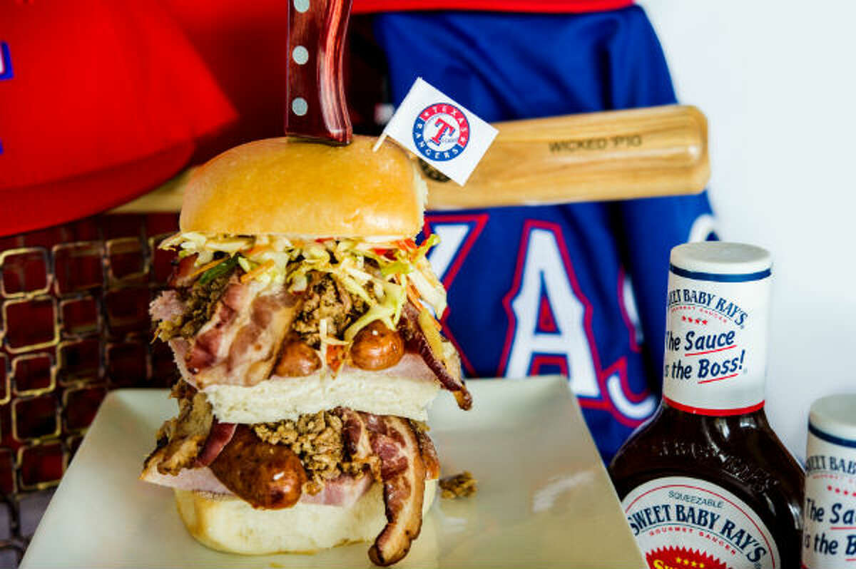 The Texas Rangers show off this year's ballpark food oddities