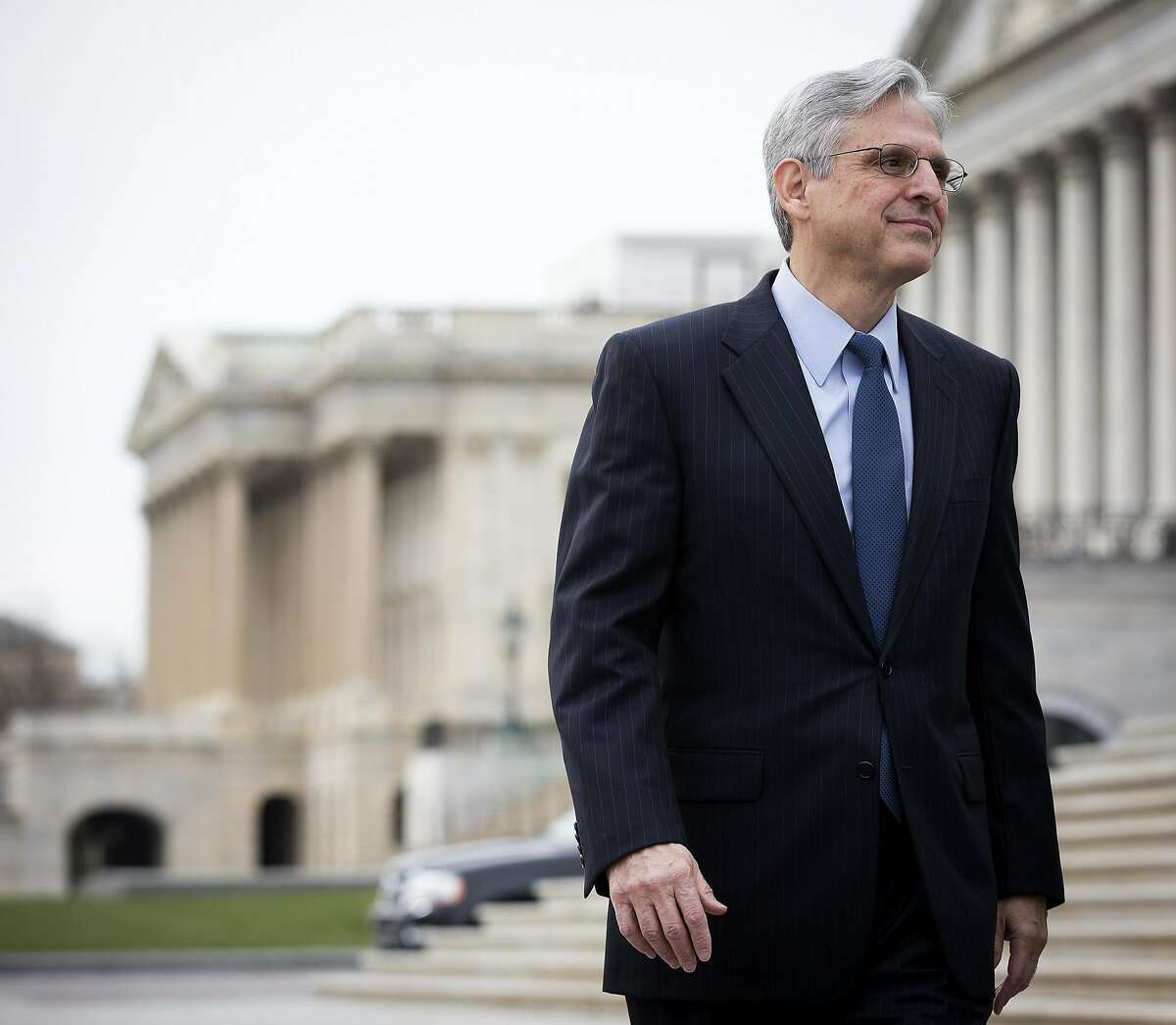 Judge Merrick Garland outside of the Capitol in Washington, March 22, 2016. Garland, President Barack Obama�s Supreme Court nominee, has deftly navigated Washington�s high-powered legal circles for decades. (Doug Mills/The New York Times)