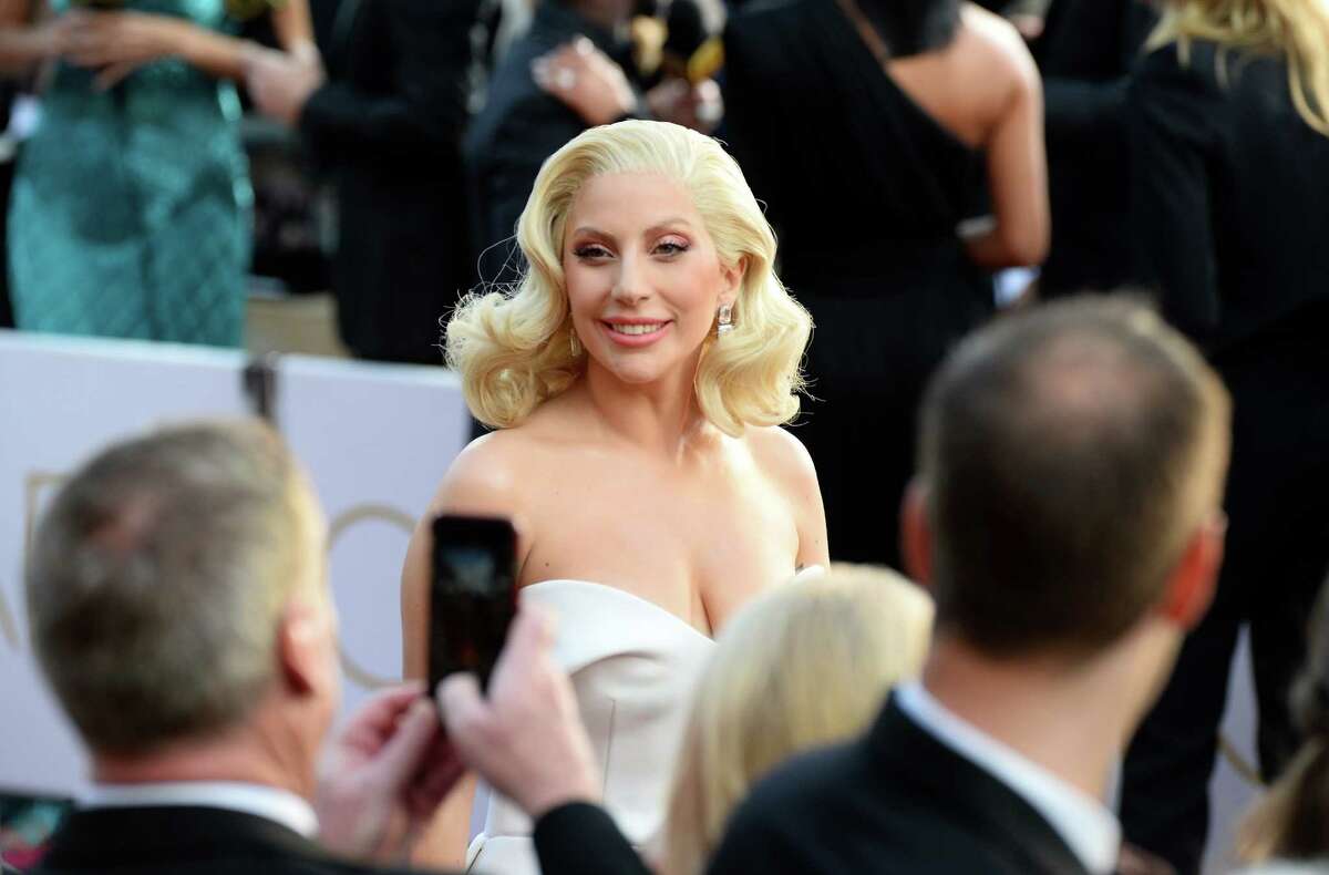 Lady Gaga arrives at the Oscars on Sunday, Feb. 28, 2016, at the Dolby Theatre in Los Angeles. (Photo by Al Powers/Invision/AP) ORG XMIT: CARA193