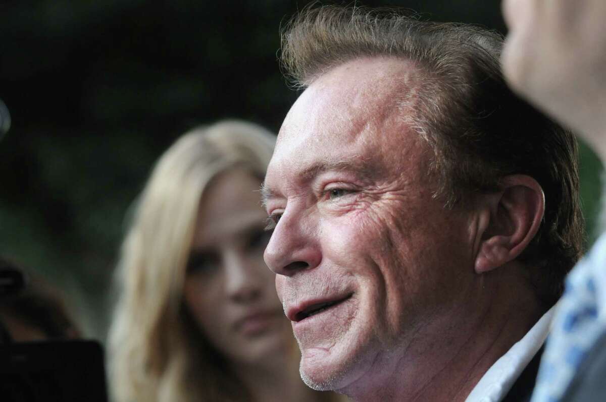David Cassidy talks about the status of his DWI plea at Town Court on Wednesday Sept. 3, 2014 in Schodack, N.Y. (Michael P. Farrell/Times Union)