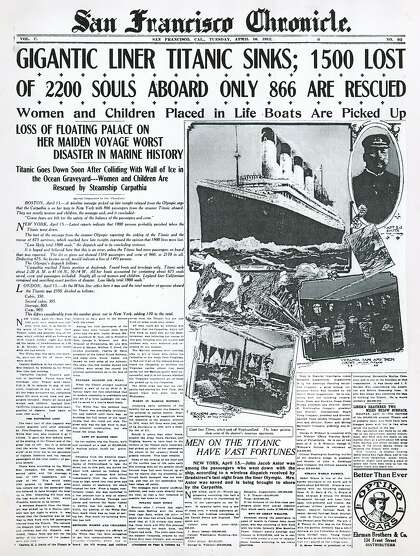 Chronicle Covers The Titanic S Sinking More Than A Century