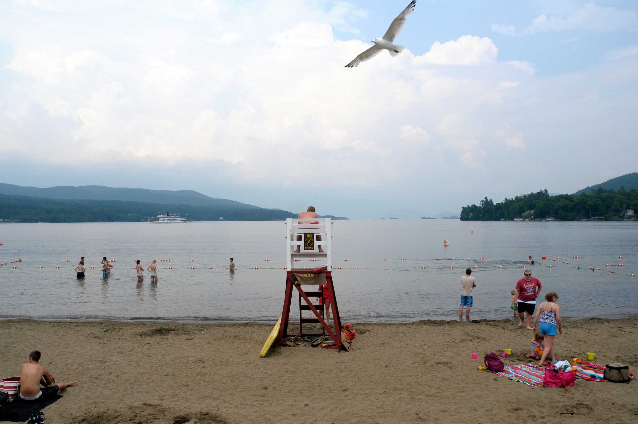 Lake George beach reopens for swimming