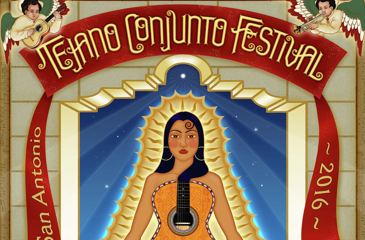 Graphic artist Therese Spina created the winning design in the 35th annual Tejano Conjunto Festival poster contest.