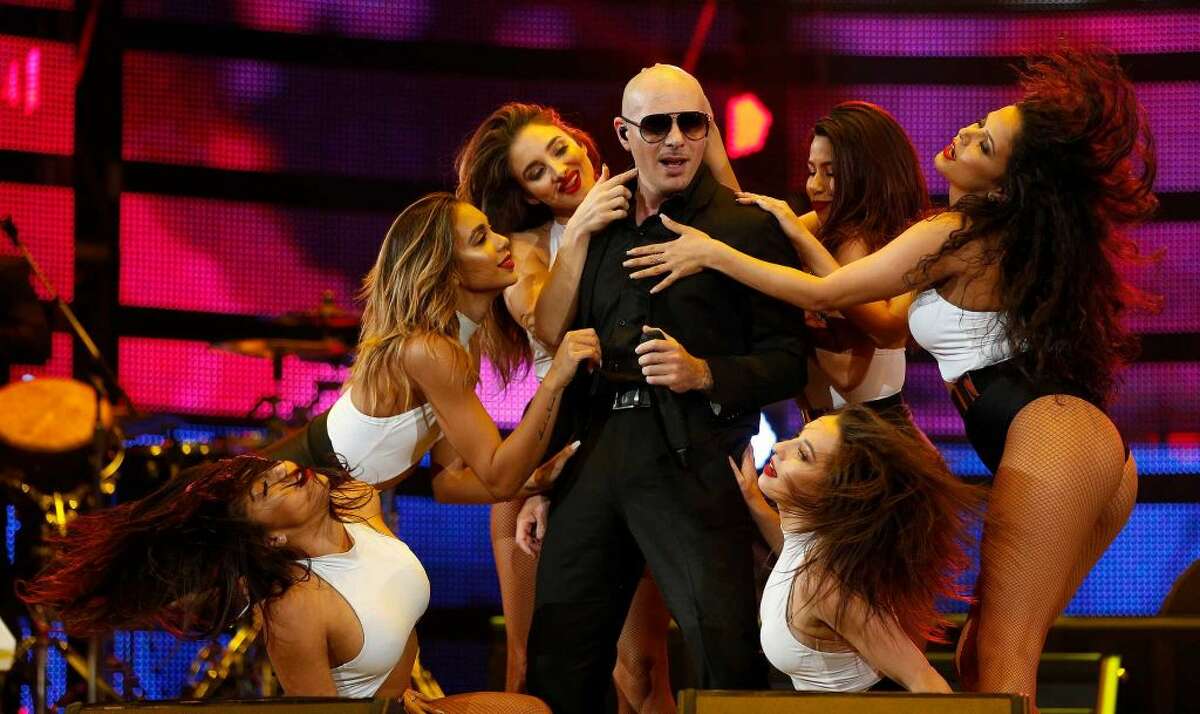Pitbull is back in Houston area, for what looks like the third time this year. His catchy music, which is annoying to many, doesn't stop him from drawing huge crowds when he's in town.
