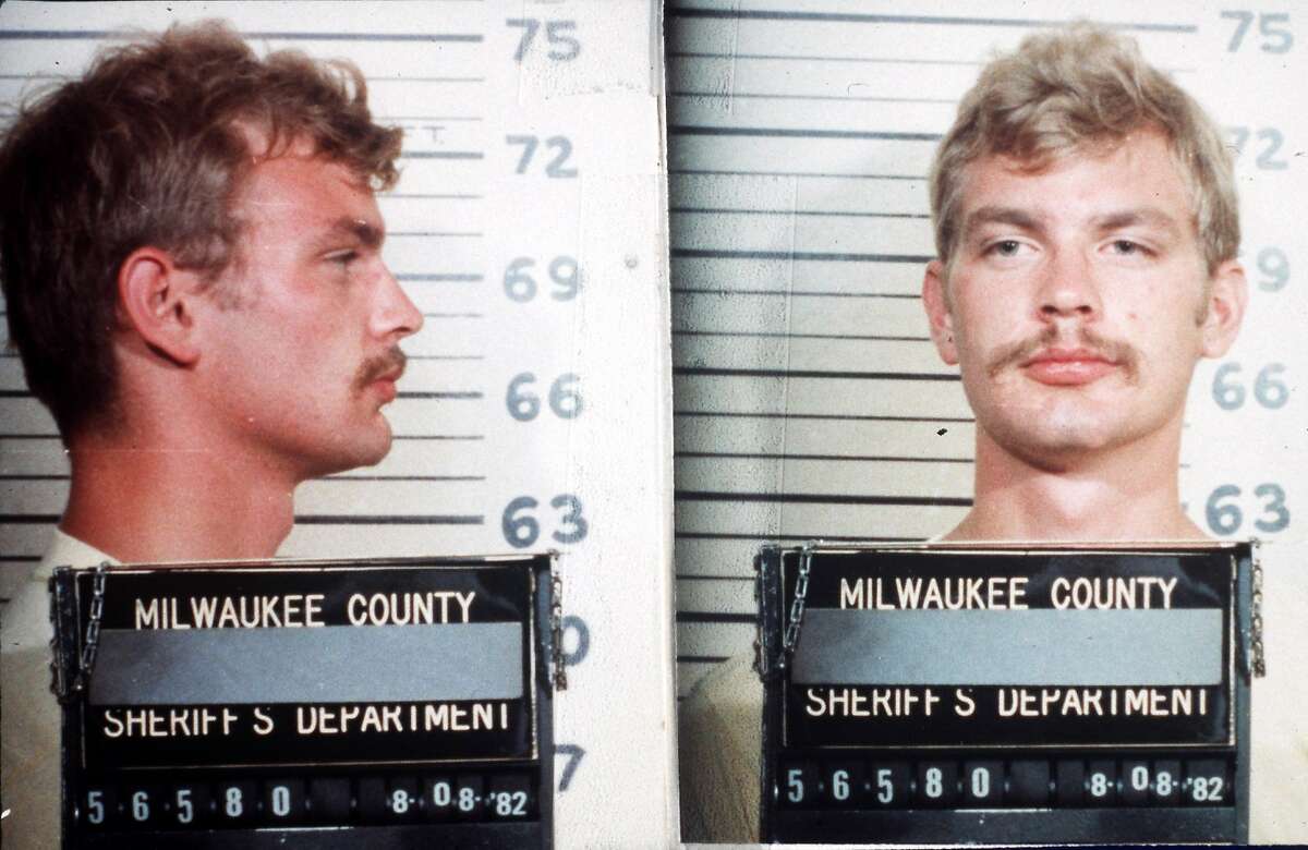 Serial killer Jeffrey Dahmer is seen in a 1982 Milwaukee county sheriff's department mugshot. (AP Photo/Handout)