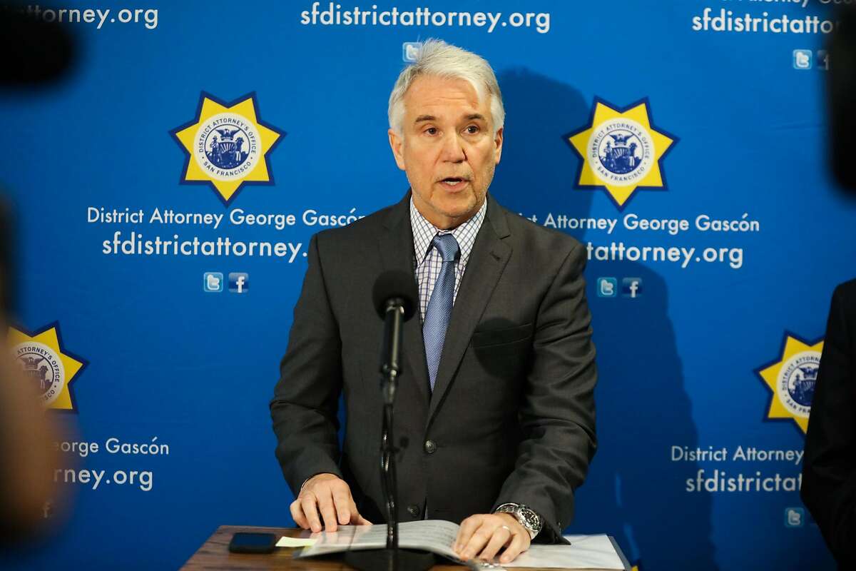 District Attorney George Gascon makes an announcement of criminal charges against deputies who allegedly forced inmates to fight each other, at the Hall of Justice, in San Francisco, California, on Tuesday, March 1, 2016.