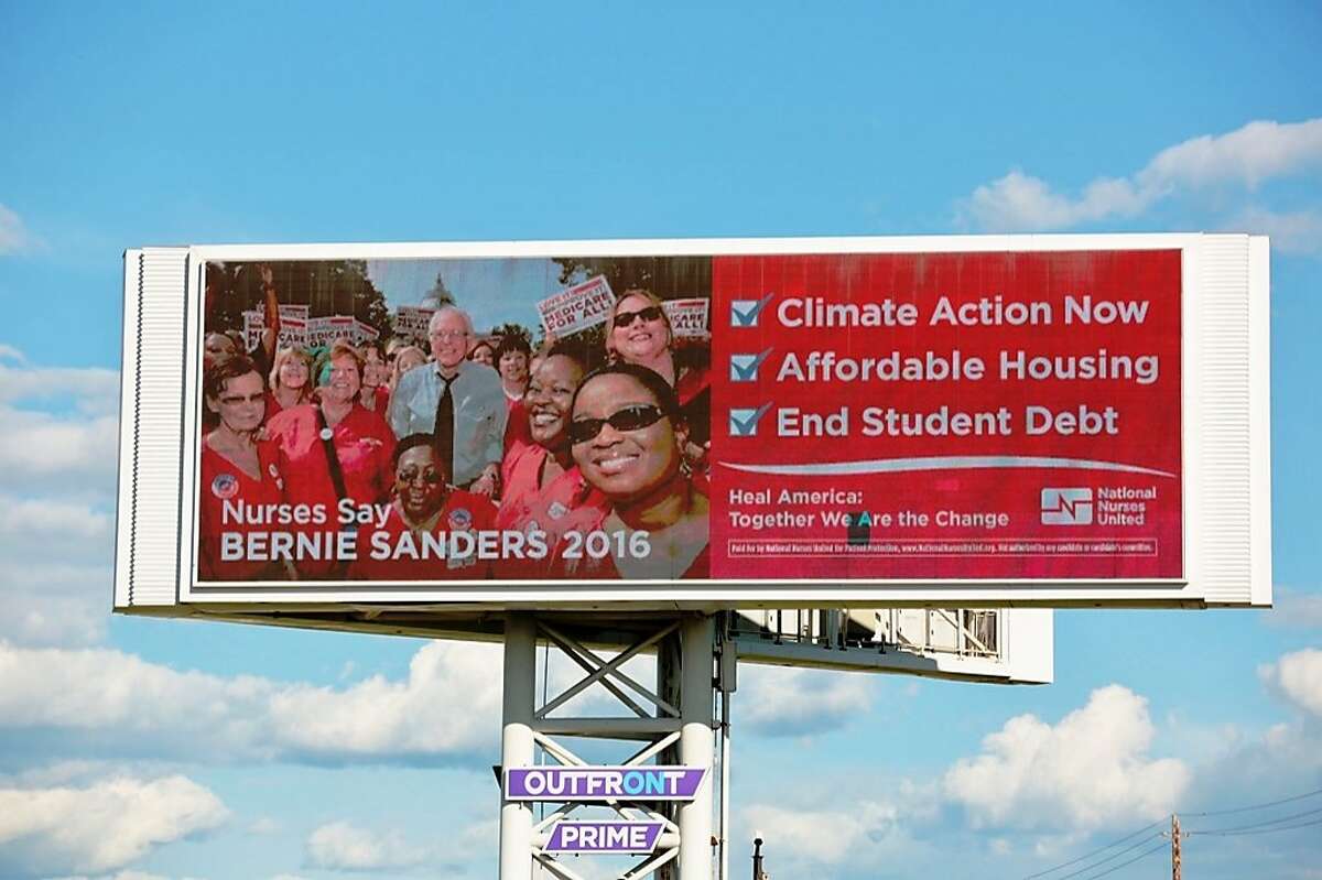 California Nurses Association is going all out for Bernie Sander's presidential campaign with a new billboard ad campaign in the Bay Area.
