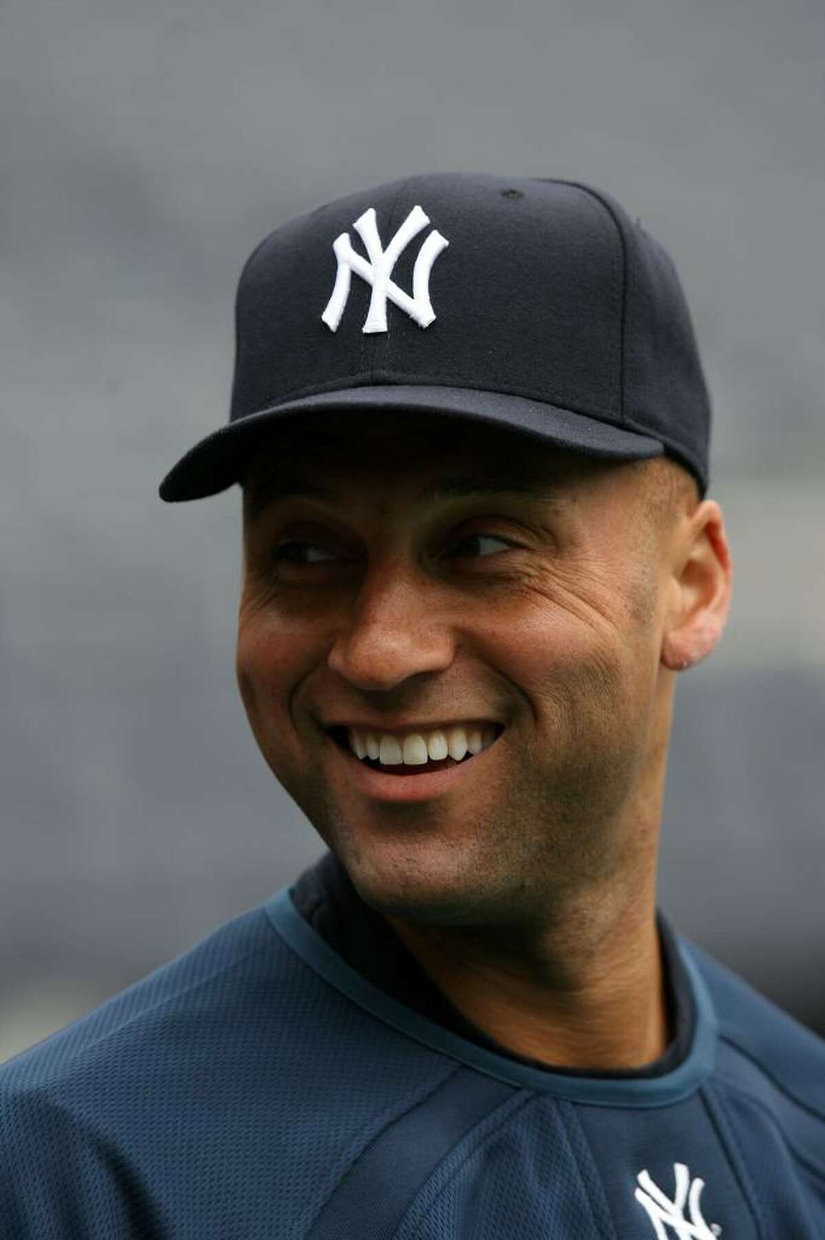 NEW YORK - APRIL 13: Derek Jeter #2 of the New York Yankees looks on during batting practice before playing agianst the Los Angeles Angels of Anaheim during the Yankees home opener at Yankee Stadium on April 13, 2010 in the Bronx borough of New York City. (Photo by Chris Trotman/Getty Images) *** Local Caption *** Derek Jeter