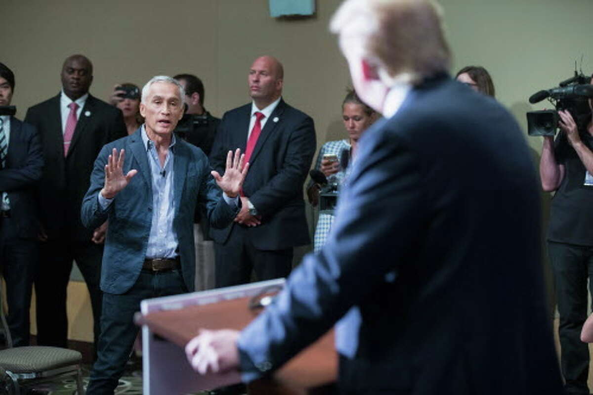 In August 2015, Jorge Ramos confronted Donald Trump at an Iowa press conference.