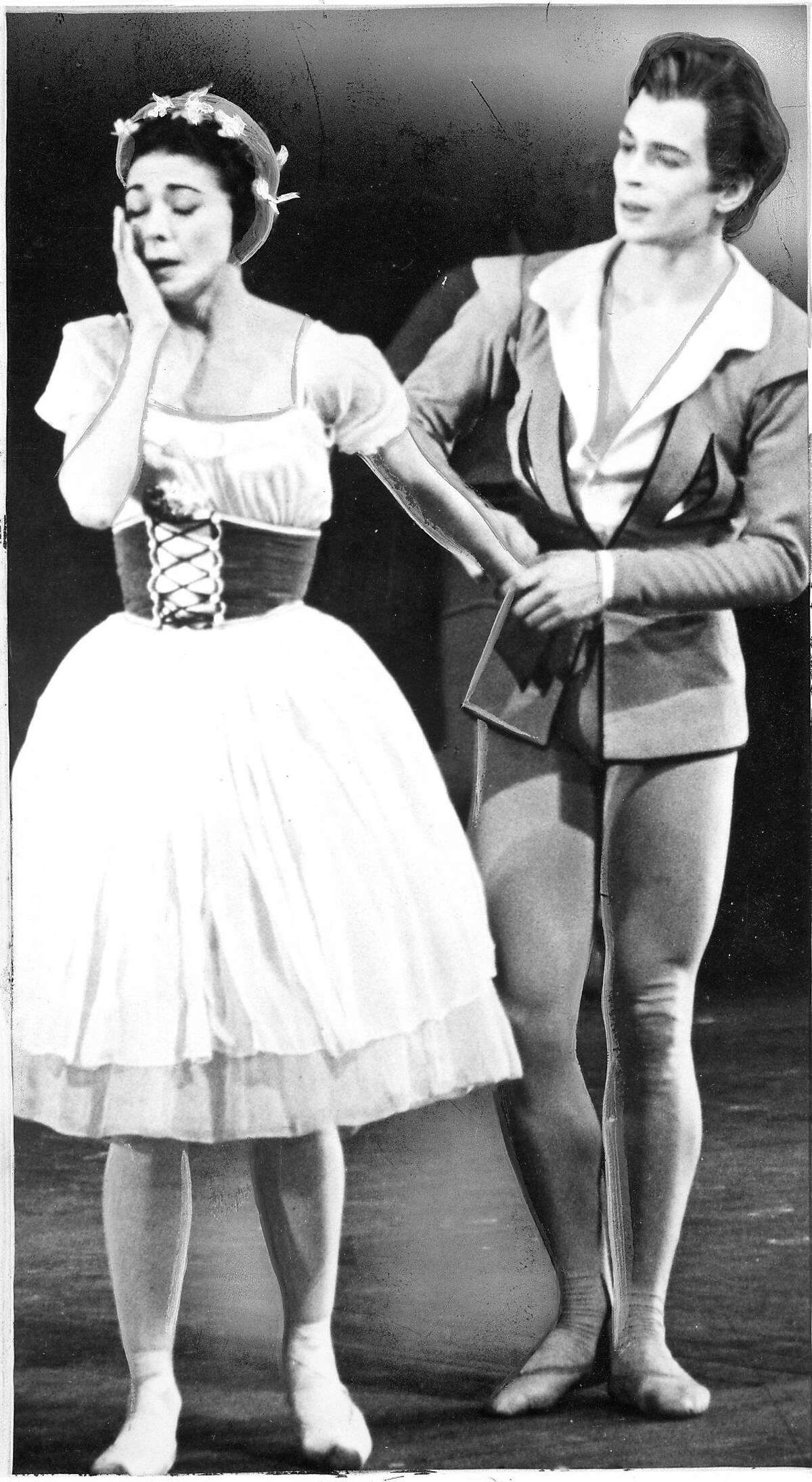 rudolph Nureyev和Dame Margot Fonteyn在1967年12月7日的《吉赛尔照片》中表演