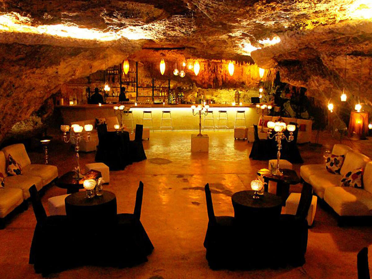 Mexico's beautiful restaurant, bar inside of a cave on the Yucatán