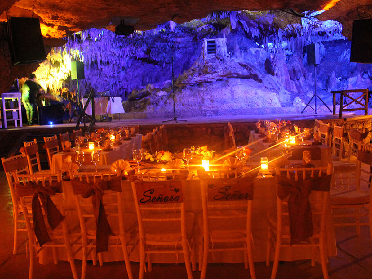 Mexico's beautiful restaurant, bar inside of a cave on the Yucatán
