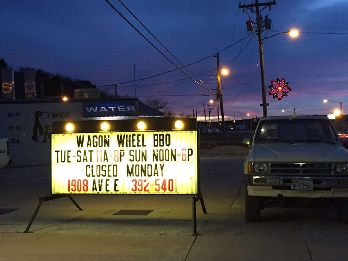 Stop by the Wagon Wheel BBQ for a minced brisket sandwich, but Yelp says it's known to sell. 