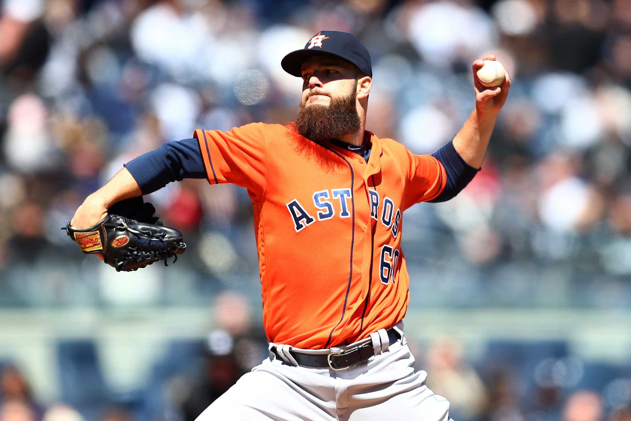 2015 Astros Opening Day Game-Used Jersey: #60 Dallas Keuchel