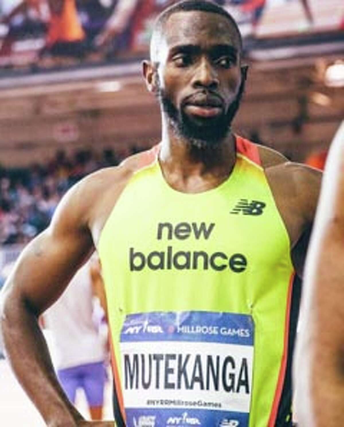 Julius Mutekanga, an Olympic 800-meter runner from Uganda, will give the keynote speech at Convent of the Sacred Heart’s “Run for Ugandan Girls” Sunday, April 10, 2016 at Sacred Heart. Here, he competes in a recent event in New York City.