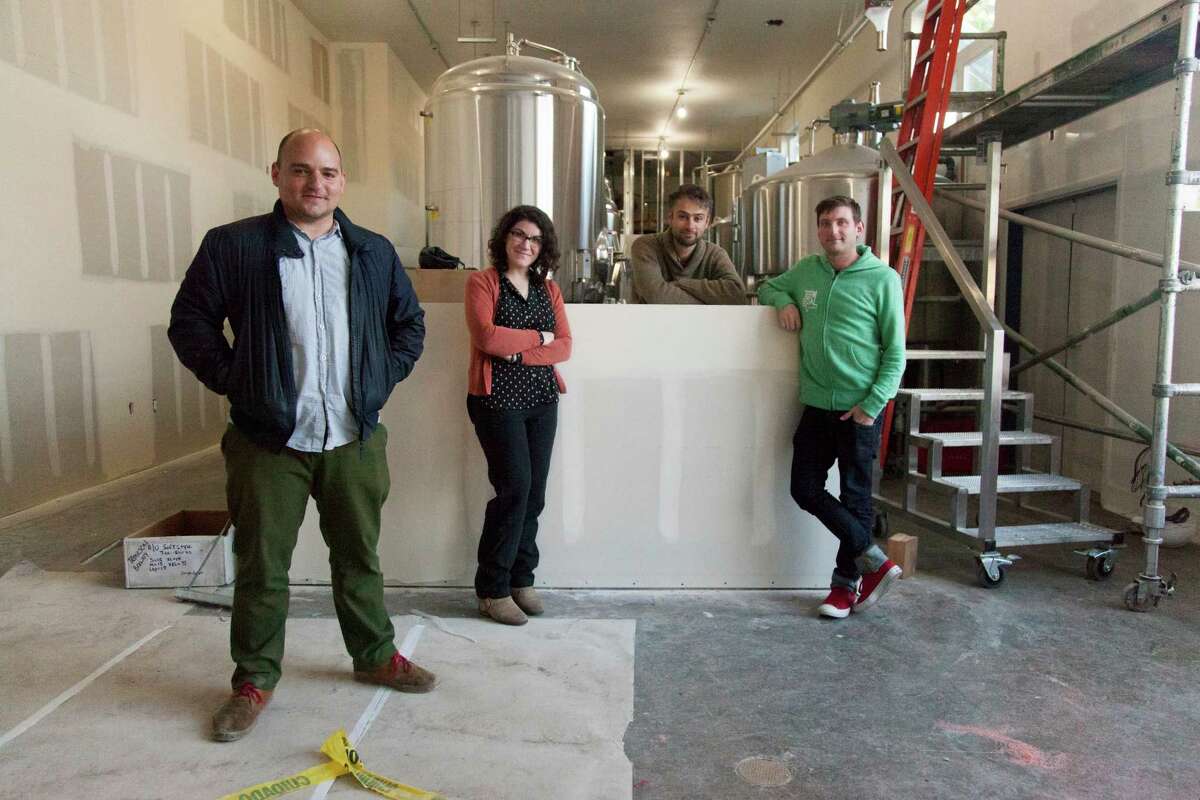 Temescal Brewing's founders (from l-r): Sam Gilbert, Dvorit Mausner, Wade Ritchey, and Tollef Biggs.
