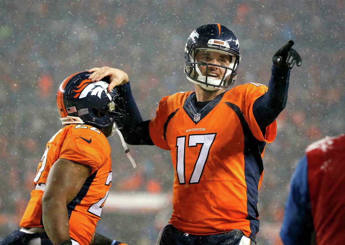 The success Brock Osweiler (17) enjoyed while filling in for Peyton Manning last season won't bring him any goodwill from Broncos fans when Osweiler returns to Denver later this year, especially if it's in the first game of the season.