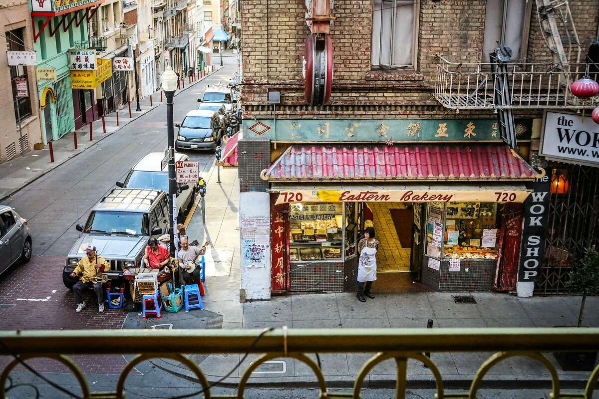 A view of Chinatown from Mister Jiu's restaurant, in San Francisco, California, on Wednesday, April 6, 2016.