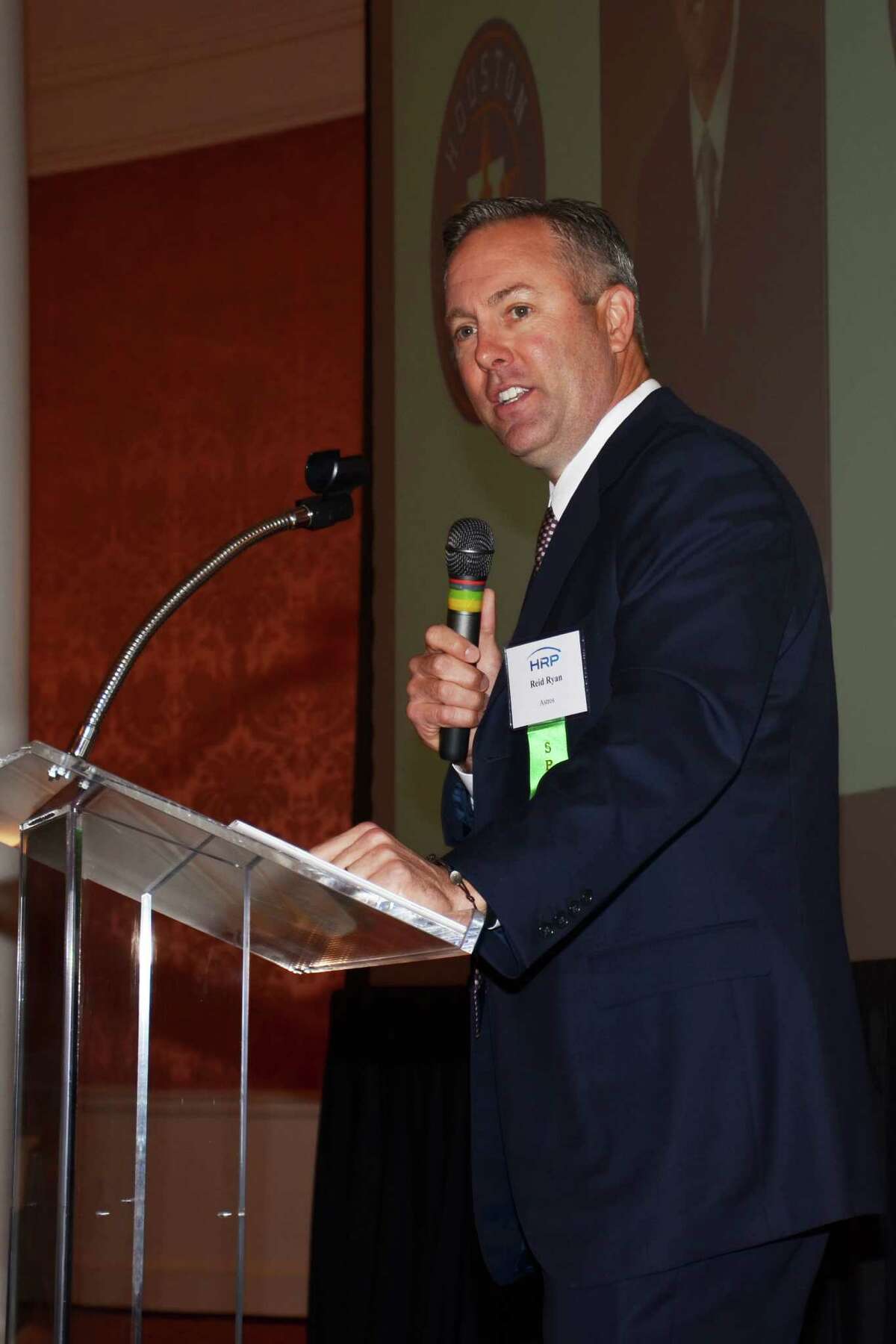 Reid Ryan spoke at the Houston Relocation Professionals' spring educational event.