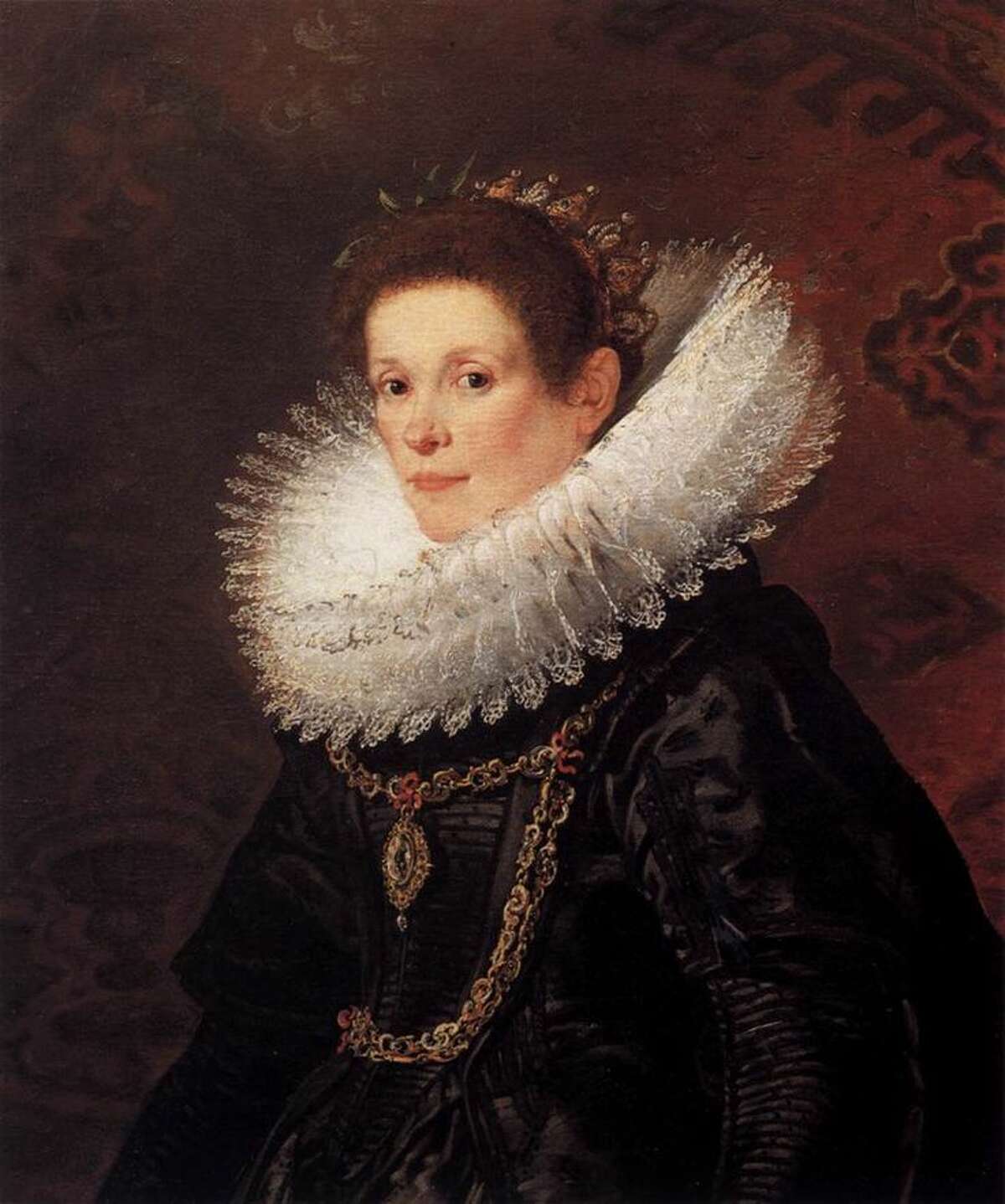 A program on Renaissance fashion & culture will be offered for children on Saturday, April 16, at the Bellarmine Museum in Fairfield. The painting above shows an example of an ornate collar ruff.