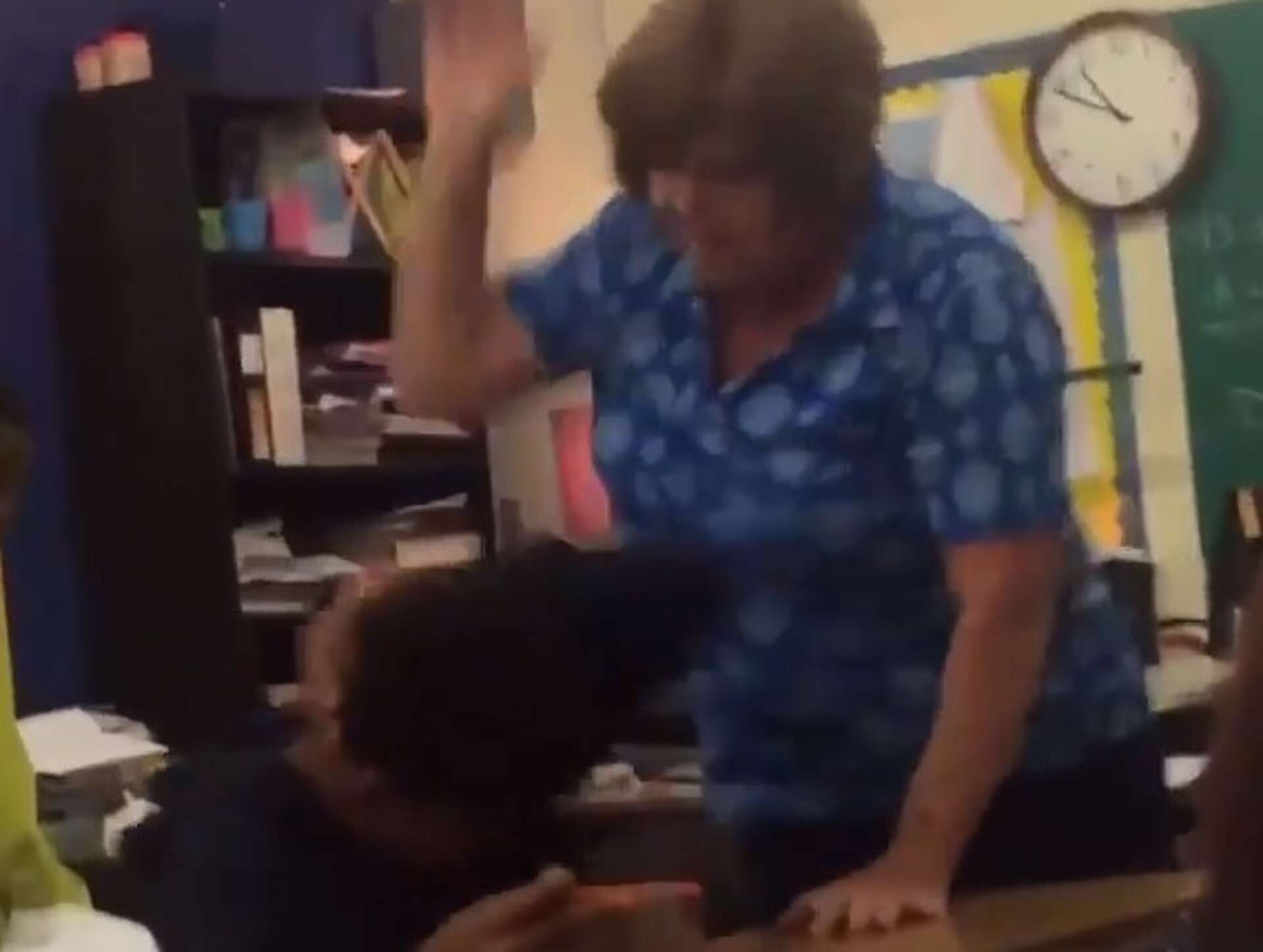 Video shows teacher striking student