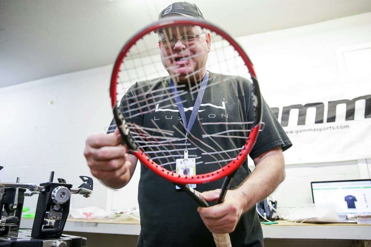 Chuck Hakansson just stringing tennis players along at River Oaks
