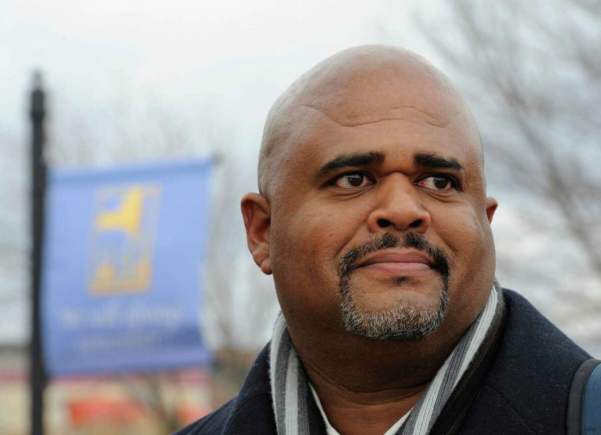 Wayne Spence outside the PEF building on Feb. 7, 2012, in Latham, N.Y. (Skip Dickstein / Times Union archive)