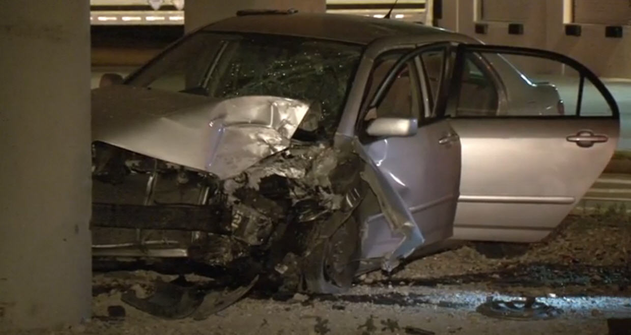 Underpass Crash Injures Motorist In Southwest Houston