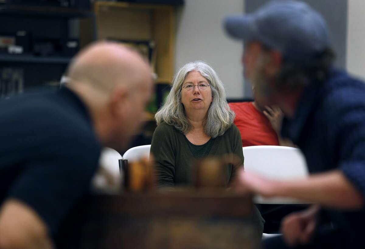 Mary Zimmerman directs actors rehearsing a scene for the Berkeley Repertory's production of Treasure Island in Berkeley, Calif. on Saturday, April 9, 2016.