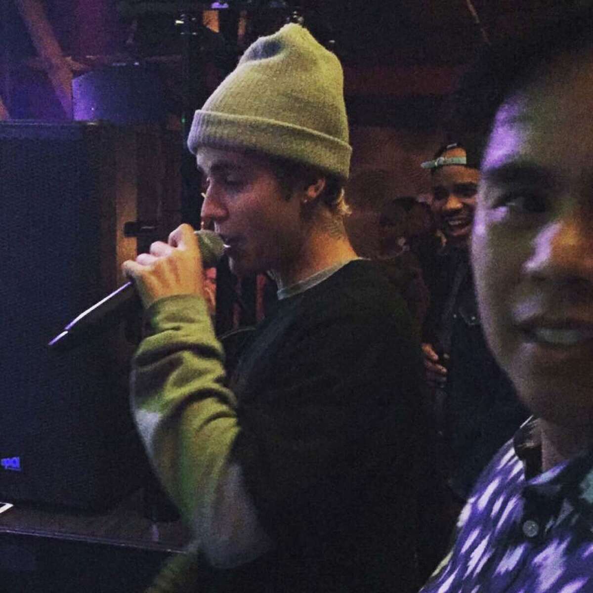 Justin Bieber partied at Cle on Main after his Saturday show.