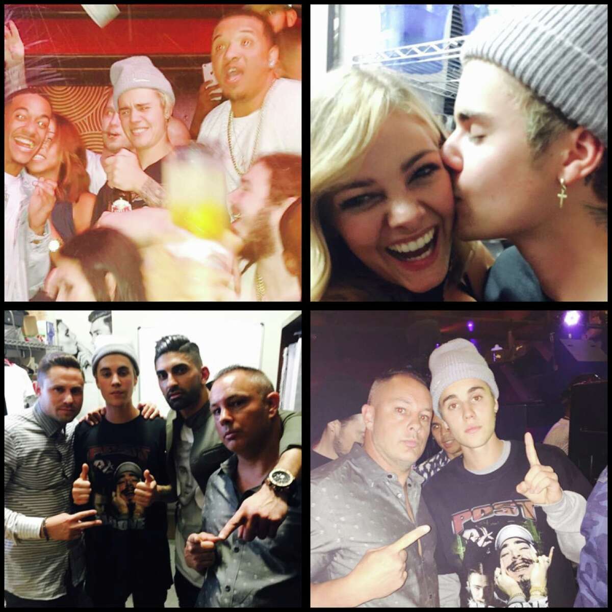 Justin Bieber partied at Cle on Main after his Saturday show.